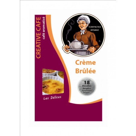 Dosettes café aromatisé à la crème brulée type "Senséo" par 18