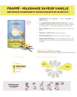 Frappé-Milkshake saveur vanille 250 gr
