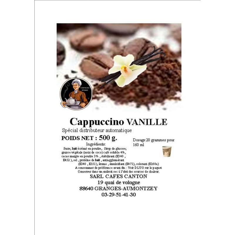 Cappuccino saveur vanille, U (225 g)  La Belle Vie : Courses en Ligne -  Livraison à Domicile